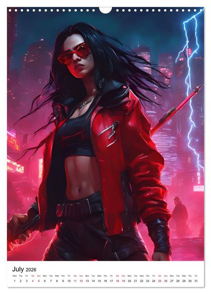 Produktbild: The Witches of Cyberpunk City (Wall Calendar 2026 DIN A3 portrait), CALVENDO 12 Month Wall Calendar