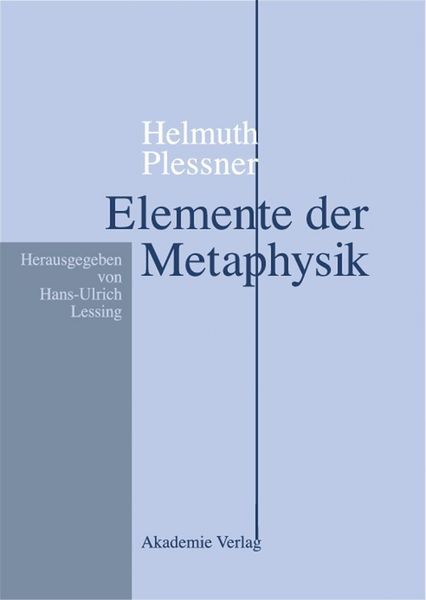 Produktbild: Helmuth Plessner, Elemente der Metaphysik