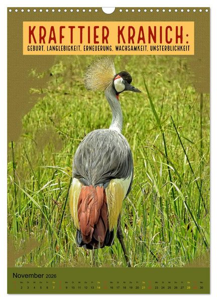 Produktbild: Afrikanische Krafttiere und deren Bedeutung (Wandkalender 2026 DIN A3 hoch), CALVENDO Monatskalender
