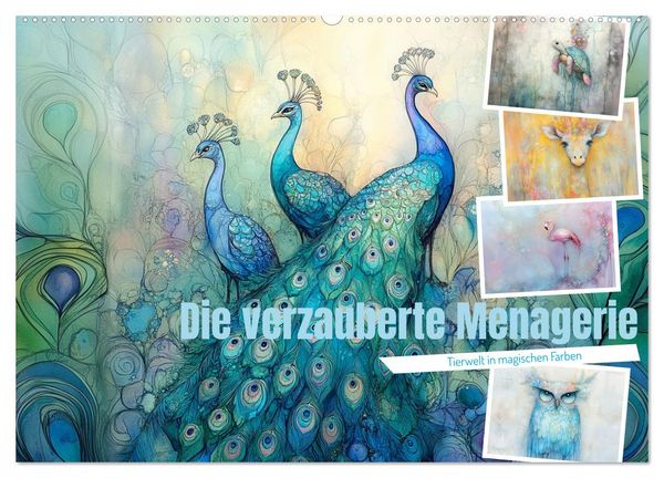 Produktbild: Die verzauberte Menagerie (Wandkalender 2026 DIN A2 quer), CALVENDO Monatskalender