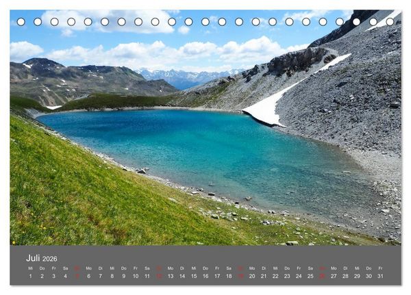 Produktbild: Bergseen der Alpen (Tischkalender 2026 DIN A5 quer), CALVENDO Monatskalender