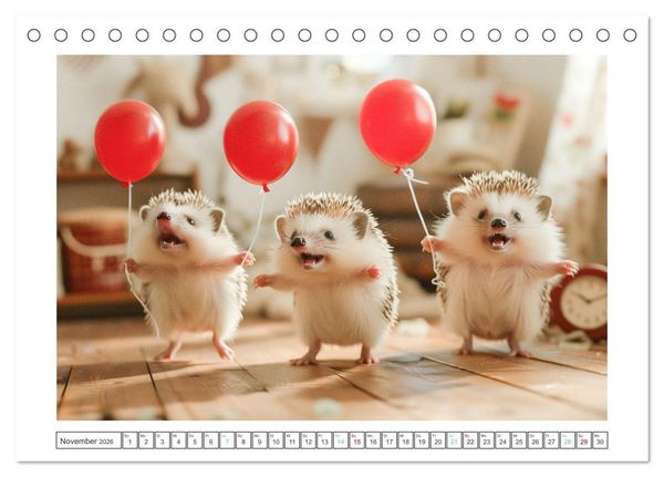 Produktbild: Lustige Igel (Tischkalender 2026 DIN A5 quer), CALVENDO Monatskalender
