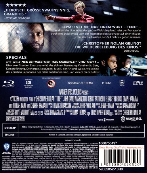 Produktbild: Tenet (+ Bonus-Blu-ray)