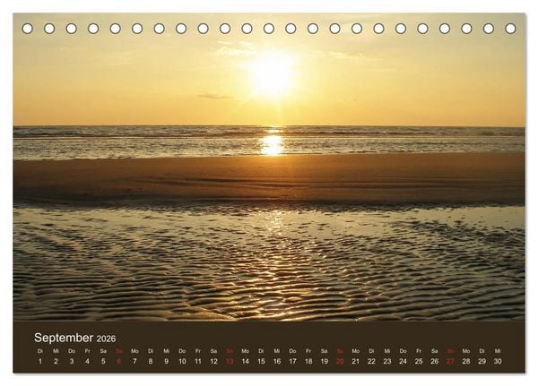 Produktbild: R&ouml;m&ouml; - Wasser, Wind und endloser Strand (Tischkalender 2026 DIN A5 quer), CALVENDO Monatskalender