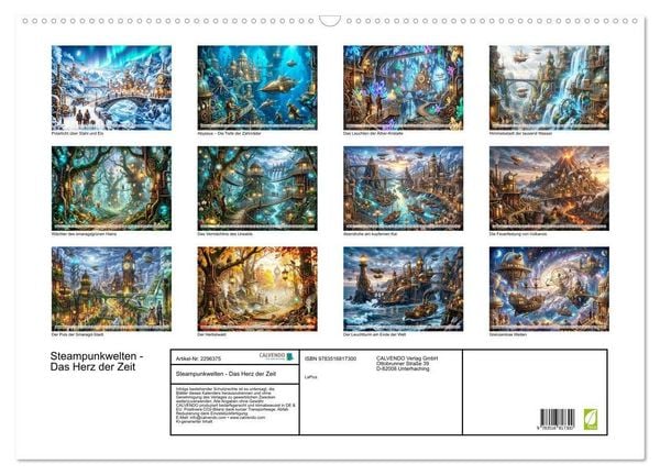 Produktbild: Steampunkwelten - Das Herz der Zeit (Wandkalender 2027 DIN A2 quer), CALVENDO Monatskalender