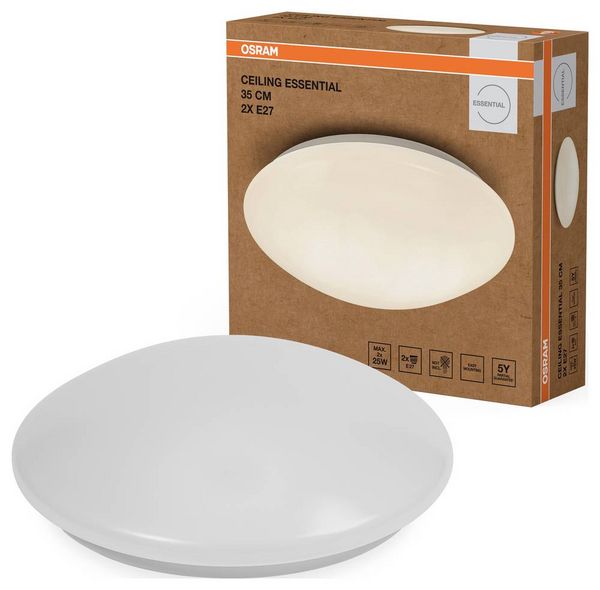Produktbild: OSRAM HOMELIGHTING Ceiling Essential 350mm 2xE27 4099854444623 LED-Au&szlig;enwandleuchte Wei&szlig;