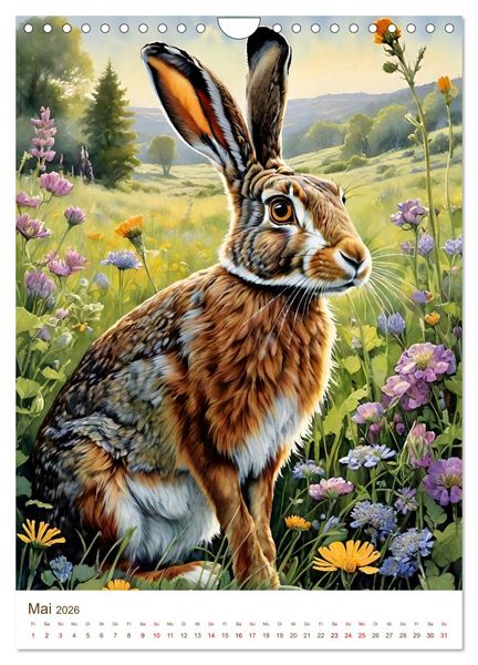 Produktbild: Heimische Wildtiere 2026 (Wandkalender 2026 DIN A4 hoch), CALVENDO Monatskalender