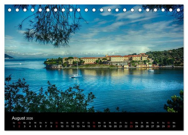 Produktbild: Bella Italia &ndash; Impressionen aus der Toskana und Ligurien (Tischkalender 2026 DIN A5 quer), CALVENDO Monatskalender