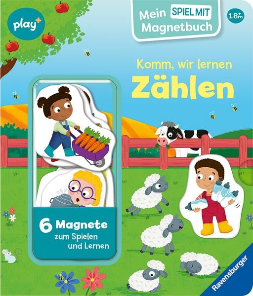 Produktbild: Play+ Mein Spiel mit-Magnetbuch Komm, wir lernen Zählen - ab 18 Monate