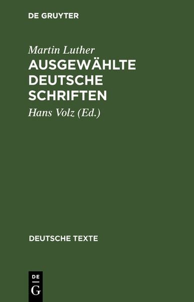 Produktbild: Ausgew&auml;hlte deutsche Schriften