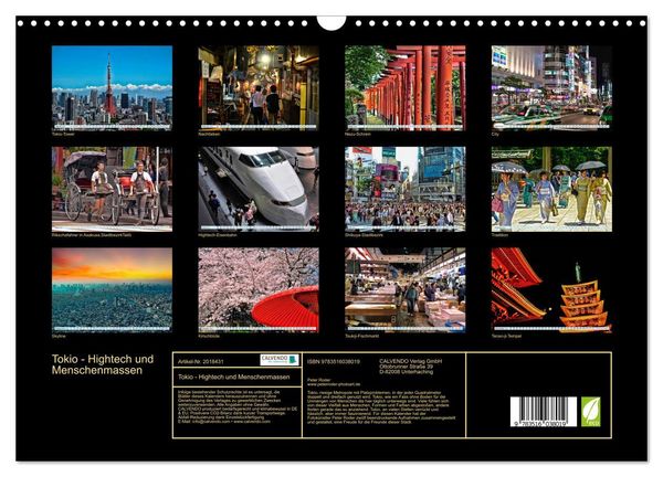 Produktbild: Tokio - Hightech und Menschenmassen (Wandkalender 2026 DIN A3 quer), CALVENDO Monatskalender