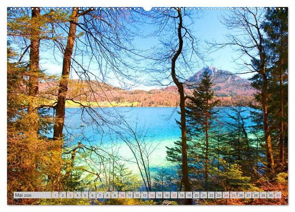 Produktbild: Rund um den Fuschlsee (Wandkalender 2026 DIN A2 quer), CALVENDO Monatskalender