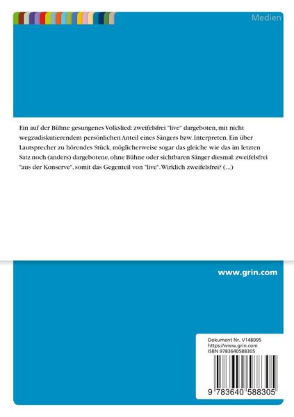 Produktbild: Individualit&auml;t von Authentizit&auml;tswahrnehmung bei musikalischen Darbietungen