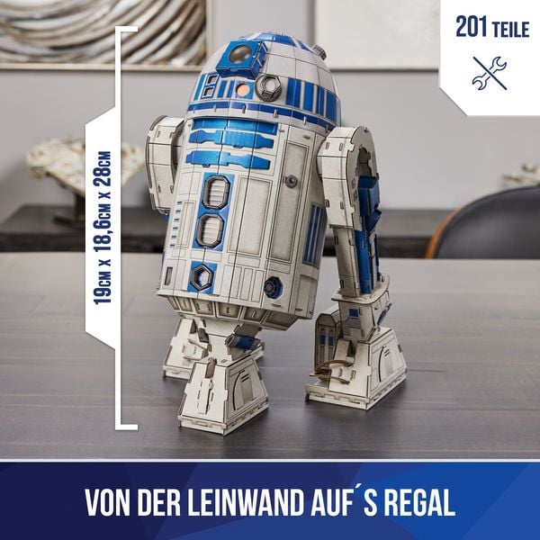 Produktbild: 4D Build - Star Wars R2-D2 - detailreiches 3D-Puzzle, 201 Teile, ab 12 Jahren