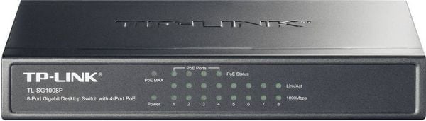 Produktbild: TP-LINK TL-SG1008P TL-SG1008P Netzwerk Switch 8 Port 1 GBit/s PoE-Funktion