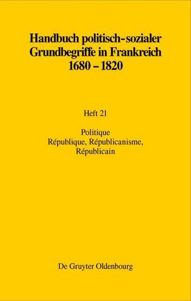 Produktbild: Politique. R&eacute;publique, R&eacute;publicanisme, R&eacute;publicain