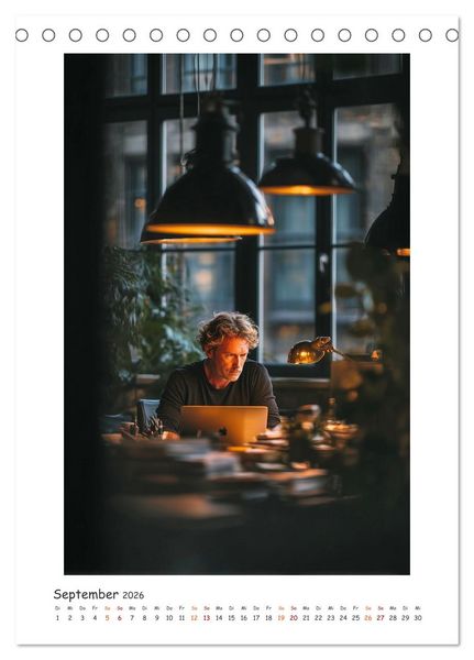 Produktbild: B&uuml;rohelden am Werk (Tischkalender 2026 DIN A5 hoch), CALVENDO Monatskalender