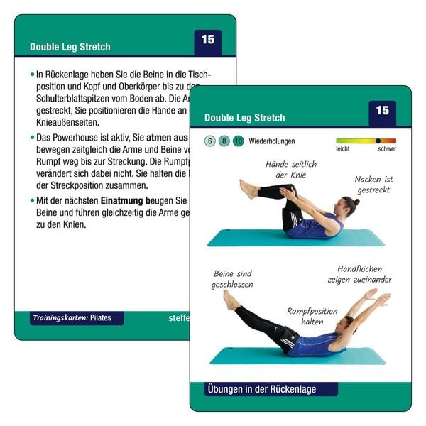 Produktbild: Trainingskarten: Pilates ohne Ger&auml;te