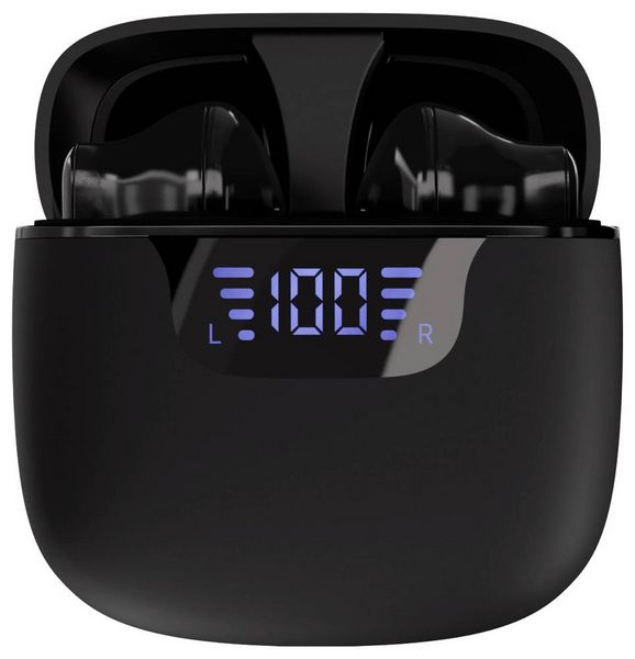 Produktbild: Vivanco UNION PAIR BK In Ear Kopfhörer Bluetooth®, Kabellos Stereo Schwarz Batterieladeanzeige, Ladecase