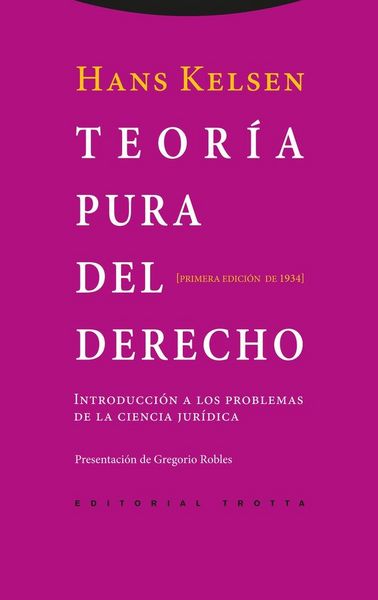 Produktbild: Teor&iacute;a pura del derecho : introducci&oacute;n a los problemas de la ciencia jur&iacute;dica