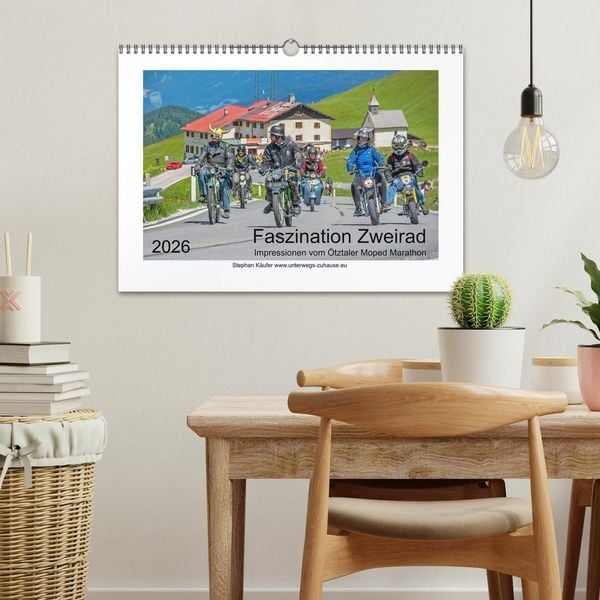 Produktbild: Faszination Zweirad - Impressionen vom &Ouml;tztaler Moped Marathon (Wandkalender 2026 DIN A3 quer), CALVENDO Monatskalender