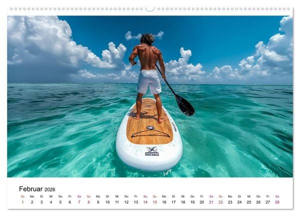 Produktbild: Stand up paddling - SUP (Wandkalender 2026 DIN A2 quer), CALVENDO Monatskalender