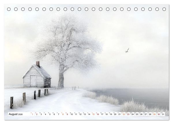 Produktbild: Wintertr&auml;ume &ndash; Zauberhafte Landschaften (Tischkalender 2026 DIN A5 quer), CALVENDO Monatskalender