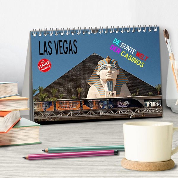 Produktbild: Las Vegas - Die bunte Welt der Casinos (Tischkalender 2026 DIN A5 quer), CALVENDO Monatskalender