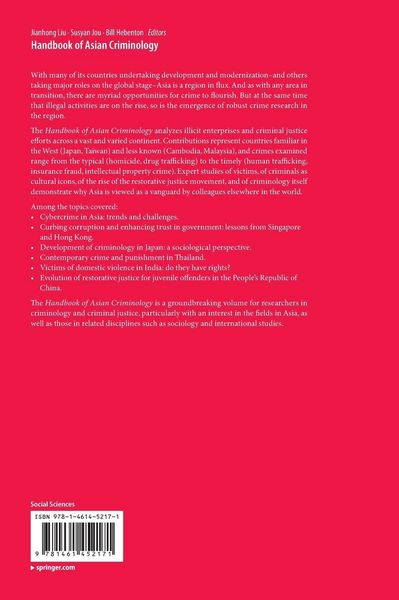 Produktbild: Handbook of Asian Criminology