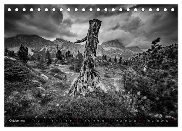 Produktbild: Dramatik in SW (Tischkalender 2026 DIN A5 quer), CALVENDO Monatskalender