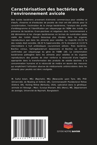 Produktbild: Caract&eacute;risation des bact&eacute;ries de l'environnement avicole