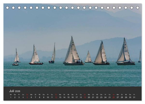 Produktbild: Segelboote auf dem Bodensee (Tischkalender 2026 DIN A5 quer), CALVENDO Monatskalender