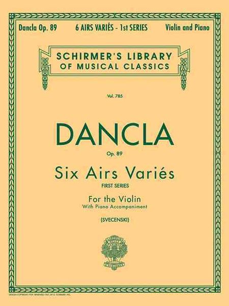 Produktbild: 6 Airs Varies, Op. 89
