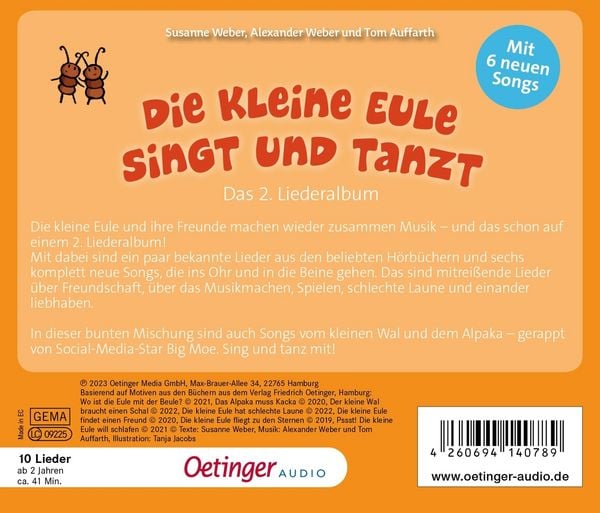 Die kleine Eule singt und tanzt. Das 2. Liederalbum