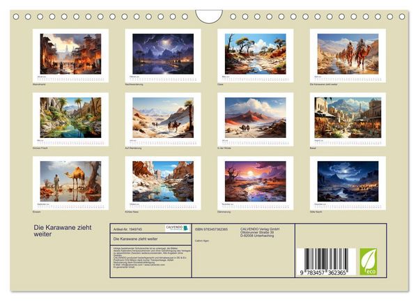 Produktbild: Die Karawane zieht weiter (Wandkalender 2026 DIN A4 quer), CALVENDO Monatskalender