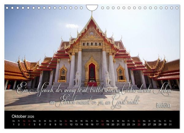 Produktbild: Buddhistische Weisheiten (Wandkalender 2026 DIN A4 quer), CALVENDO Monatskalender