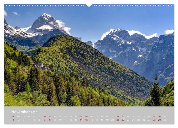 Produktbild: Die Julischen Alpen (hochwertiger Premium Wandkalender 2026 DIN A2 quer), Kunstdruck in Hochglanz