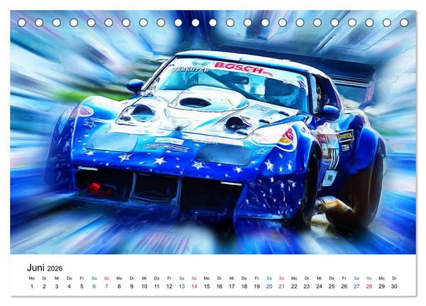 Produktbild: Tourenwagen von gestern (Tischkalender 2026 DIN A5 quer), CALVENDO Monatskalender
