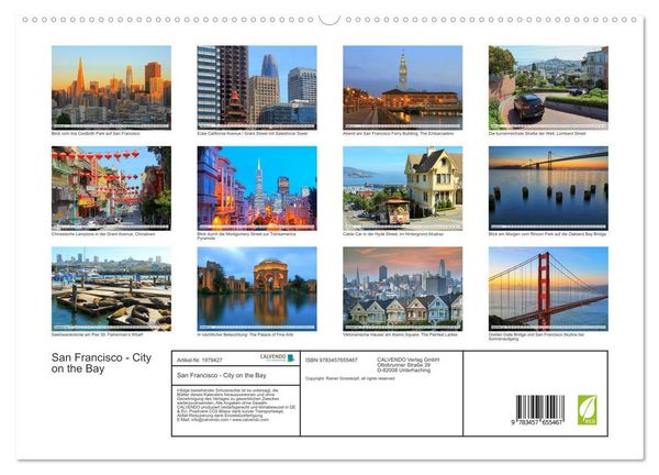 Produktbild: San Francisco - City on the Bay (hochwertiger Premium Wandkalender 2026 DIN A2 quer), Kunstdruck in Hochglanz