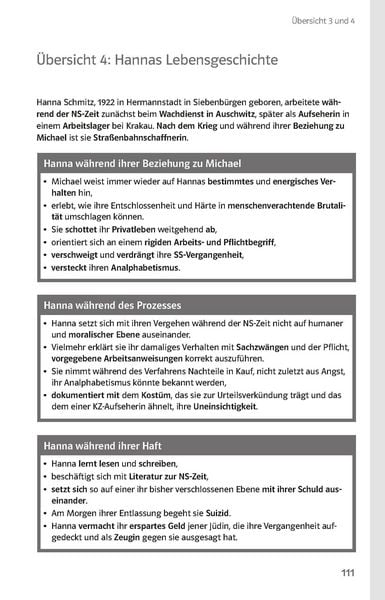 Produktbild: Klett Lekt&uuml;rehilfen Bernhard Schlink, Der Vorleser