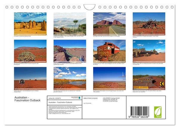 Produktbild: Australien - Faszination Outback (Wandkalender 2026 DIN A4 quer), CALVENDO Monatskalender
