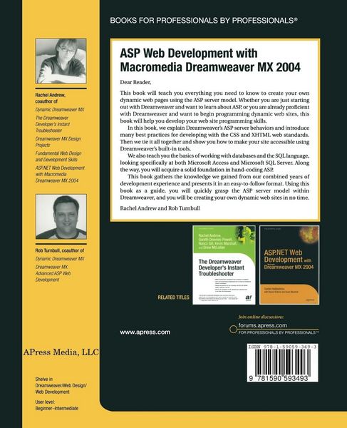 Produktbild: ASP Web Development with Macromedia Dreamweaver MX 2004