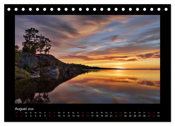 Produktbild: Finnland - Nordische Farbenspiele (Tischkalender 2026 DIN A5 quer), CALVENDO Monatskalender