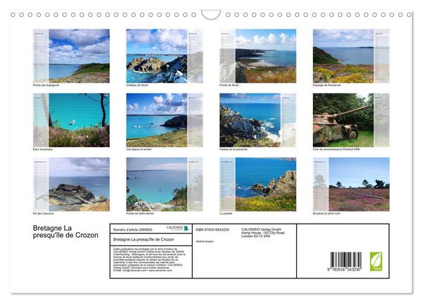 Produktbild: Bretagne La presqu'&icirc;le de Crozon (Calendrier mural 2026 DIN A3 vertical), CALVENDO calendrier mensuel