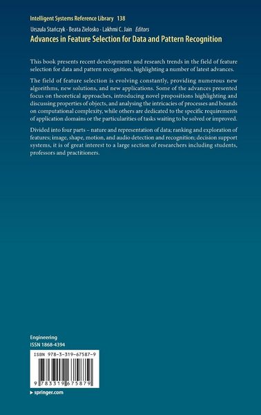 Produktbild: Advances in Feature Selection for Data and Pattern Recognition