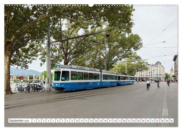 Produktbild: Die Z&uuml;rcher Tram (Wandkalender 2026 DIN A2 quer), CALVENDO Monatskalender