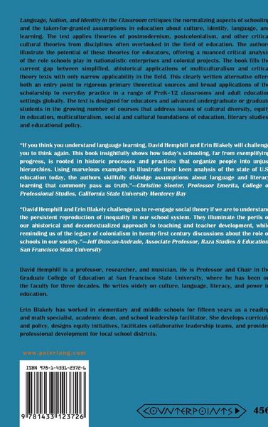 Produktbild: Language, Nation, and Identity in the Classroom