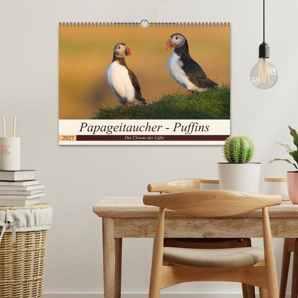 Produktbild: Papageitaucher - Puffins (Wandkalender 2027 DIN A3 quer), CALVENDO Monatskalender