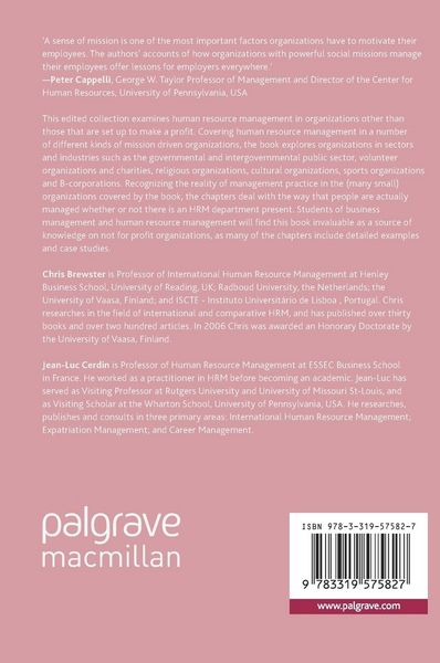 Produktbild: HRM in Mission Driven Organizations