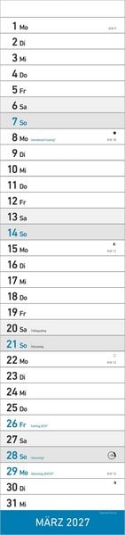 Produktbild: Streifenplaner XL BLAU 2027
